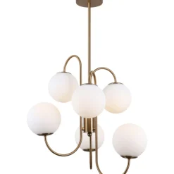Cheap Dekoracyjny żyrandol do salonu PND-5500-6-HBR GELA | Kaja Oświetlenie Żyrandole Nowoczesne