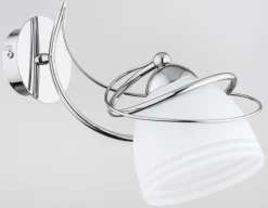 Sklep Kaja Delikatny kinkiet w chromie z białym kloszem AL 26270 | Kaja