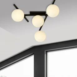 Clearance Designerska, czarna lampa sufitowa z kulami 1103/4 SMART | Kaja Żyrandole Nowoczesne