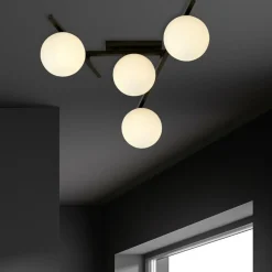 Clearance Designerska, czarna lampa sufitowa z kulami 1103/4 SMART | Kaja Żyrandole Nowoczesne