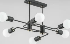 Cheap Designerska czarna lampa sufitowa bez kloszy AL 62185 | Kaja Żyrandole Nowoczesne