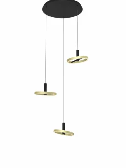 Best Designerska, czarno-złota lampa wisząca LED WF 5016-304 BREST | Kaja Żyrandole Nowoczesne