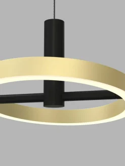 Best Designerska, czarno-złota lampa wisząca LED WF 5016-304 BREST | Kaja Żyrandole Nowoczesne