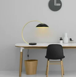 Sklep Kaja Designerska, czarno-złota lampka do biura WF 8001-104 ROSSKOFF | Kaja