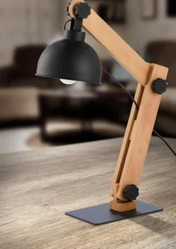 Sklep Kaja Designerska, drewniana lampa biurkowa TK 5021 OSLO | Kaja Oświetlenie