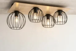 Discount Designerska, druciana lampa sufitowa SIG 32360 z serii CYBER PROSTOKĄT Żyrandole Nowoczesne