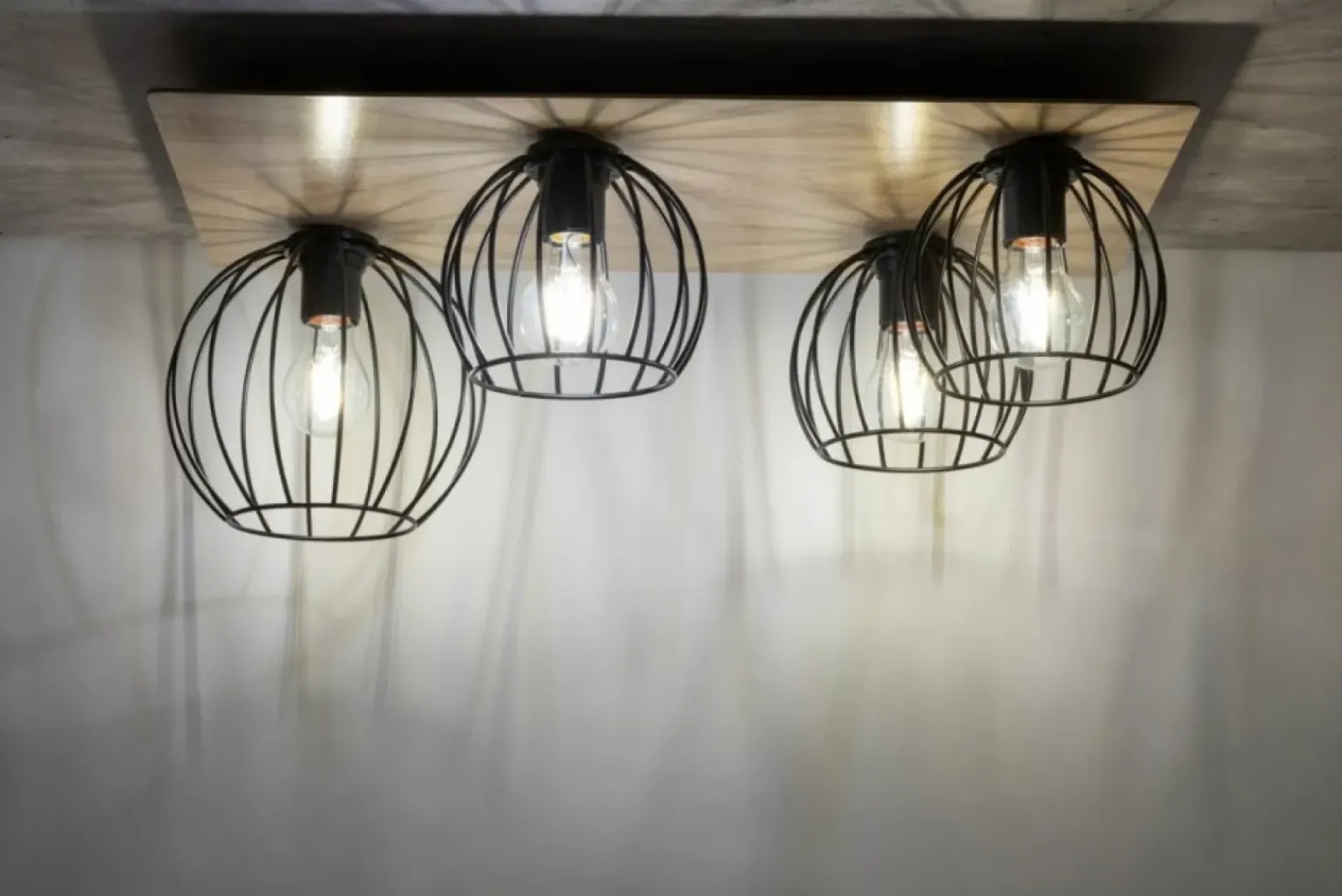 Discount Designerska, druciana lampa sufitowa SIG 32360 z serii CYBER PROSTOKĄT Żyrandole Nowoczesne