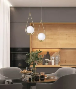 Store Designerska, elegancka lampa wisząca K-4776 NEVE GOLD | Kaja Żyrandole Nowoczesne