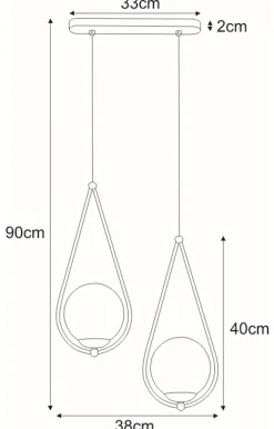 Store Designerska, elegancka lampa wisząca K-4776 NEVE GOLD | Kaja Żyrandole Nowoczesne