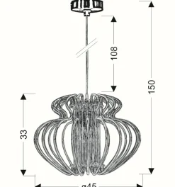 Sklep Kaja Designerska, kolorowa lampa wisząca 31-36608 IMPERIA | Kaja
