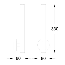 Sklep Kaja Designerska lampa ścienna LED do łazienki W0461-02B-K4K4 z serii LOYA