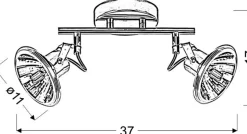Sklep Kaja Designerska lampa sufitowa reflektor 92-28082 MOON | Kaja Oświetlenie