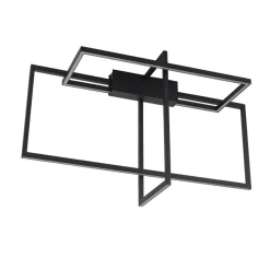 Online Designerska lampa sufitowa LED 4000K LP-980/3D4 BK z serii FRAME 3D Żyrandole Nowoczesne