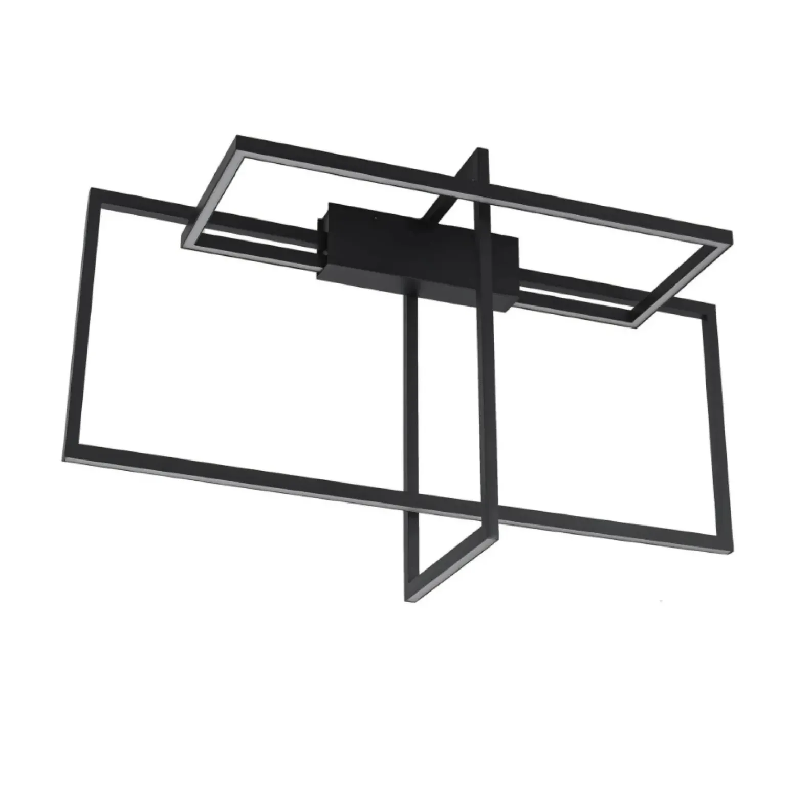 Online Designerska lampa sufitowa LED 4000K LP-980/3D4 BK z serii FRAME 3D Żyrandole Nowoczesne