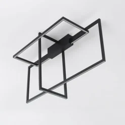 Online Designerska lampa sufitowa LED 4000K LP-980/3D4 BK z serii FRAME 3D Żyrandole Nowoczesne