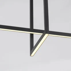 Online Designerska lampa sufitowa LED 4000K LP-980/3D4 BK z serii FRAME 3D Żyrandole Nowoczesne