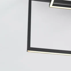 Online Designerska lampa sufitowa LED 4000K LP-980/3D4 BK z serii FRAME 3D Żyrandole Nowoczesne