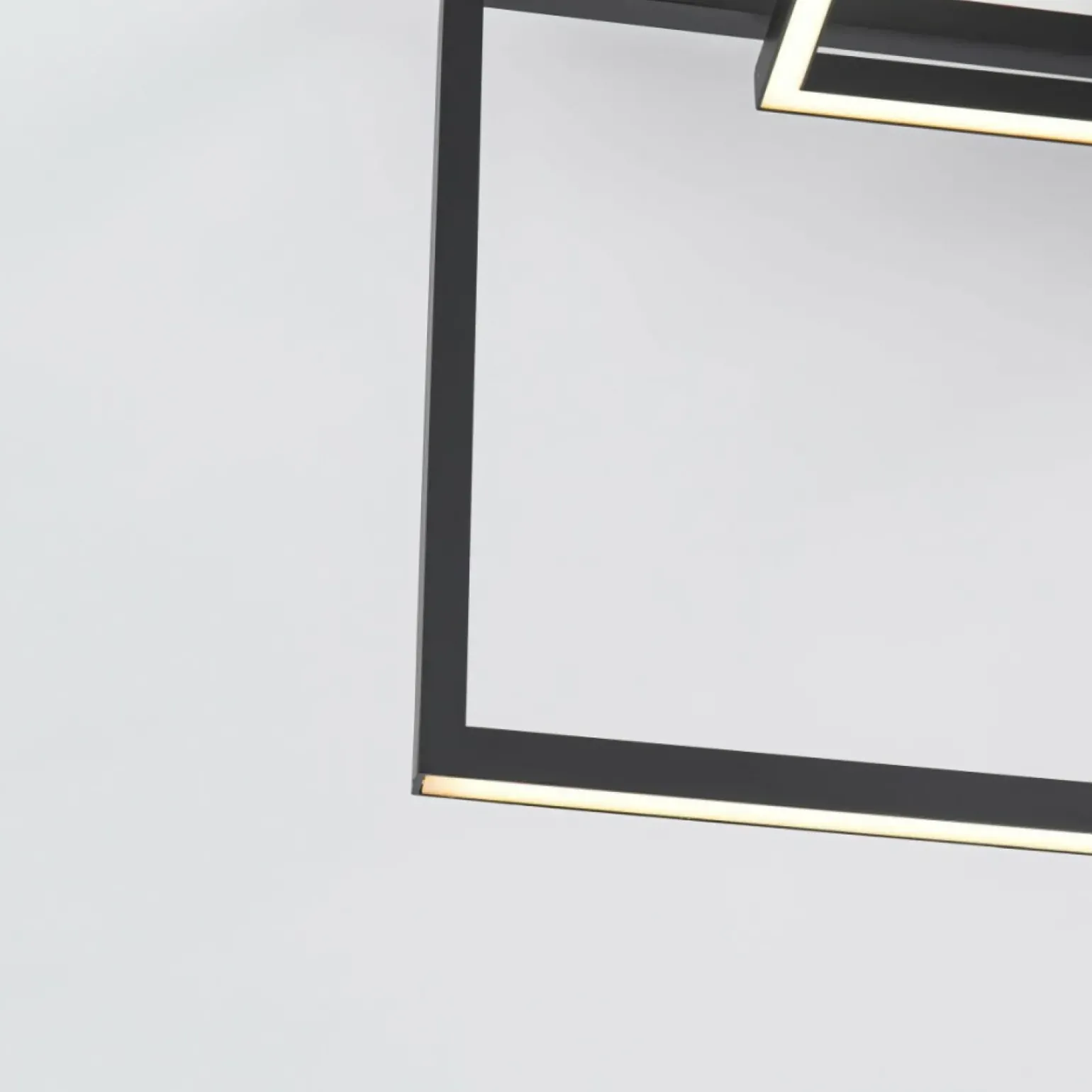 Online Designerska lampa sufitowa LED 4000K LP-980/3D4 BK z serii FRAME 3D Żyrandole Nowoczesne