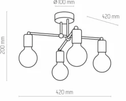 Cheap Designerska lampa sufitowa do salonu TK 1904 RETRO | Kaja Oświetlenie Żyrandole Nowoczesne