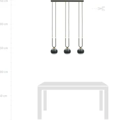 Clearance Designerska lampa wisząca do oświetlenia stołu 1113/3 GLAM | Kaja Żyrandole Nowoczesne