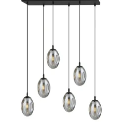 Flash Sale Designerska lampa wisząca z grafitowymi kloszami 1266/6 z serii ASTRAL Żyrandole Nowoczesne