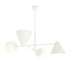 Clearance Designerska lampa wisząca do kuchni 1348/4 HERMES 4 WHITE | Kaja Żyrandole Nowoczesne