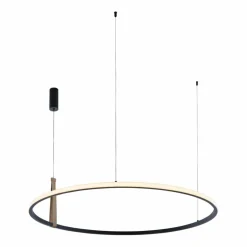 Best Designerska lampa wisząca LED do salonu 22808-WOOD CLAUD | Kaja Żyrandole Nowoczesne