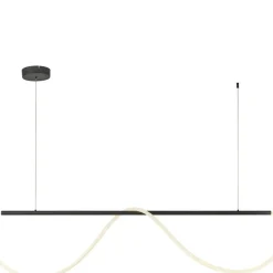 New Designerska lampa wisząca nad stół LP-2345/1P S BK MELECA | Kaja Żyrandole Nowoczesne