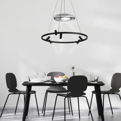 Cheap Designerska lampa wisząca obręcz LP-907/1P BK ALMERIA | Kaja Żyrandole Nowoczesne
