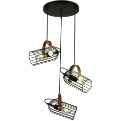 Cheap Designerska lampa wisząca PND-2445-3-BK ANTOIN | Kaja Oświetlenie Żyrandole Nowoczesne