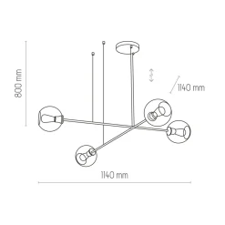 Flash Sale Designerska lampa wisząca do sypialni TK 3339 LIBRA | Kaja Oświetlenie Żyrandole Nowoczesne