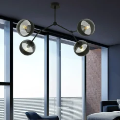 Discount Designerska, loftowa lampa sufitowa do sypialni 1135/4 SPACE | Kaja Żyrandole Nowoczesne