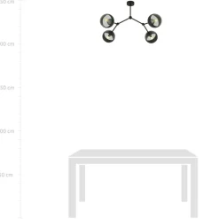 Discount Designerska, loftowa lampa sufitowa do sypialni 1135/4 SPACE | Kaja Żyrandole Nowoczesne