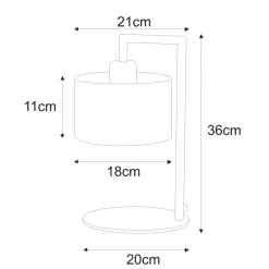 Sklep Kaja Designerska, loftowa lampka stołowa K-4322 SIMONE BLACK | Kaja