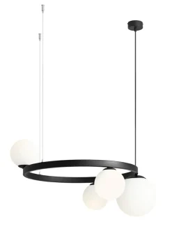 Best Designerska, okrągła lampa wisząca do salonu 1099L1_R z serii GARDA Żyrandole Nowoczesne