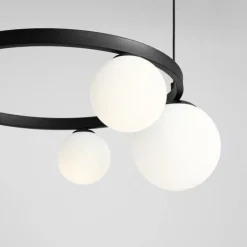 Best Designerska, okrągła lampa wisząca do salonu 1099L1_R z serii GARDA Żyrandole Nowoczesne