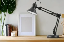 Sklep Kaja Designerska, regulowana lampka biurkowa TB-29743-BK TIAGO | Kaja