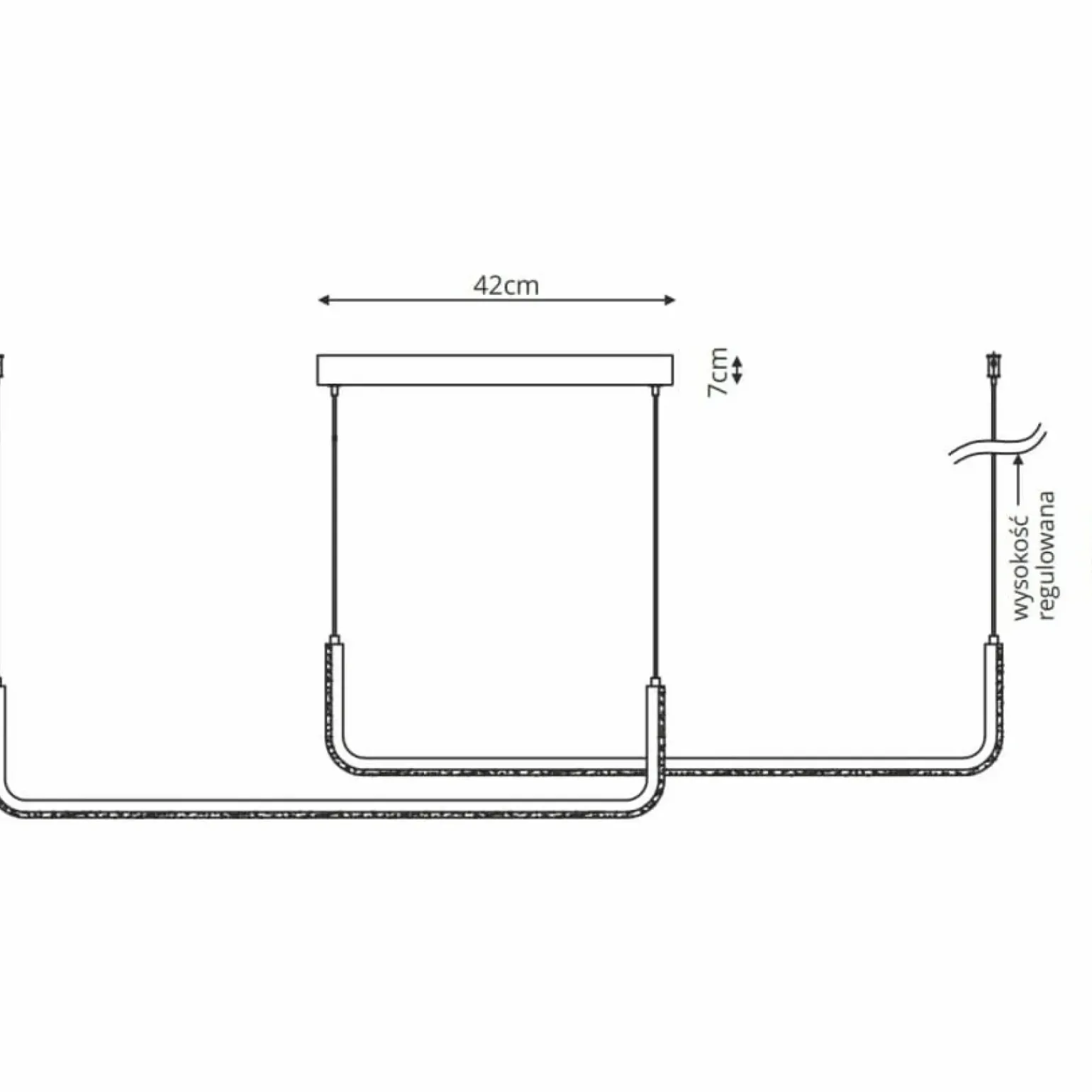 Clearance Designerska, rozłożysta lampa wisząca LP-1015/2P z serii MALAWI | Kaja Żyrandole Nowoczesne