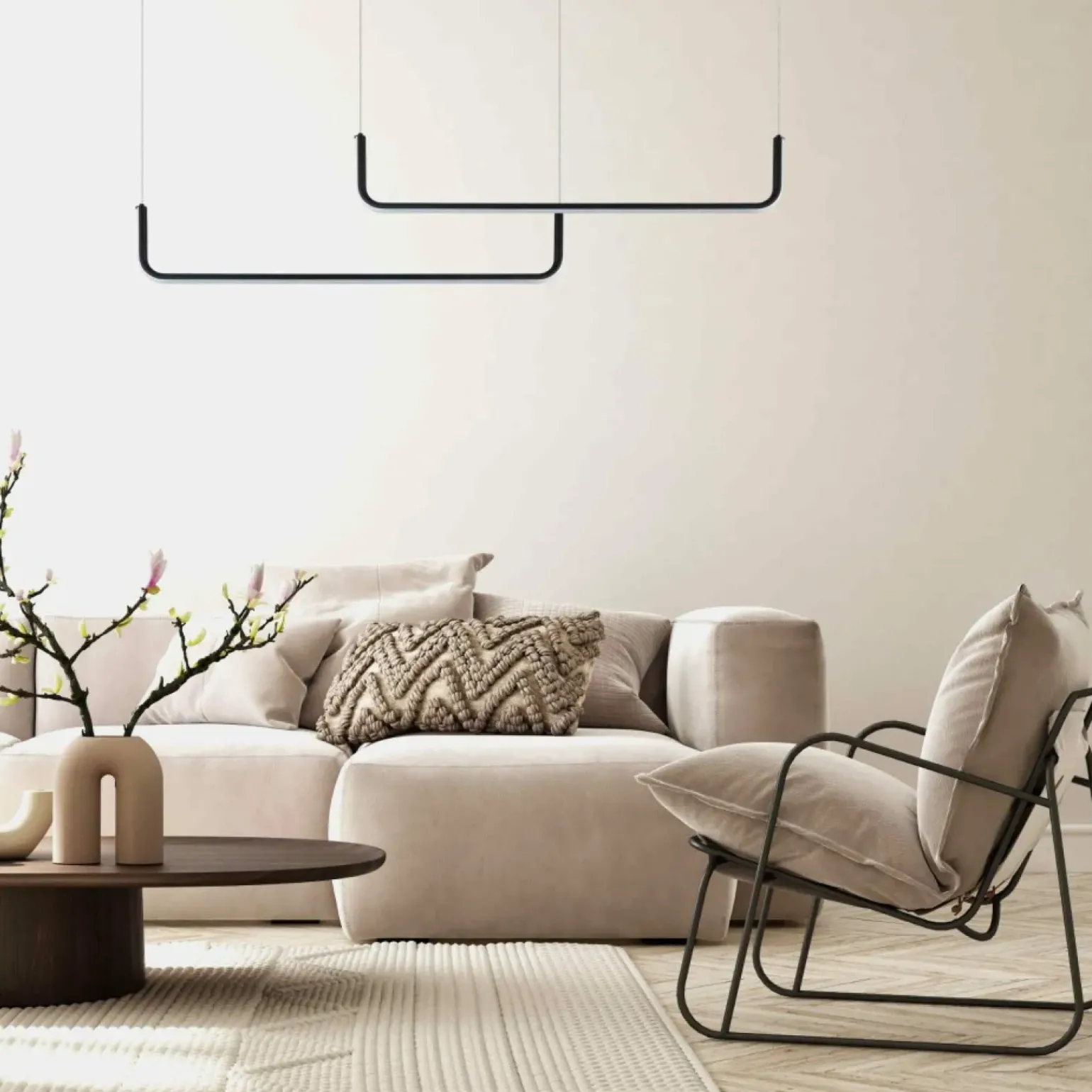 Clearance Designerska, rozłożysta lampa wisząca LP-1015/2P z serii MALAWI | Kaja Żyrandole Nowoczesne