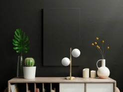 Sklep Kaja Designerska, złota lampka stołowa do salonu LP-002/2T z serii DORADO