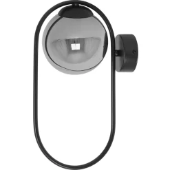 Sklep Kaja Designerski kinkiet z grafitowym kloszem K-5115 z serii DAVOS | Kaja