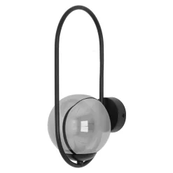 Sklep Kaja Designerski kinkiet z grafitowym kloszem K-5115 z serii DAVOS | Kaja