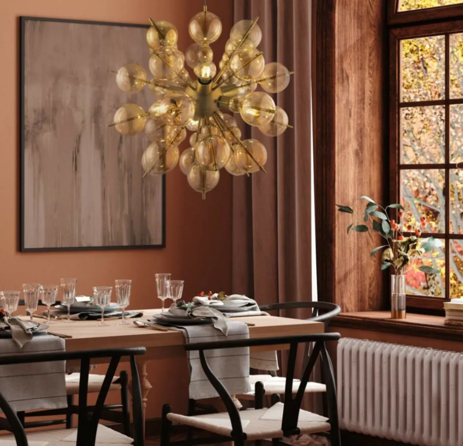 Hot Designerski żyrandol z kulkami MOD133PL-06BS BOLLA | Kaja Oświetlenie Żyrandole Nowoczesne