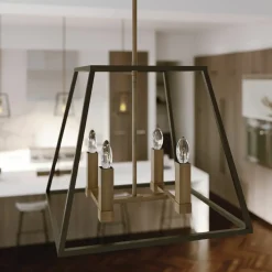 Outlet Doskonała lampa wisząca, 4 źródła światła HK-FULTON-4P z serii FULTON Żyrandole Nowoczesne