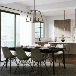 Outlet Doskonała lampa wisząca, 4 źródła światła HK-FULTON-4P z serii FULTON Żyrandole Nowoczesne