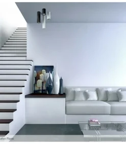 Sklep Kaja Downlight czarna, długa tuba GU10 30cm 67730 PIANO | Kaja Oświetlenie