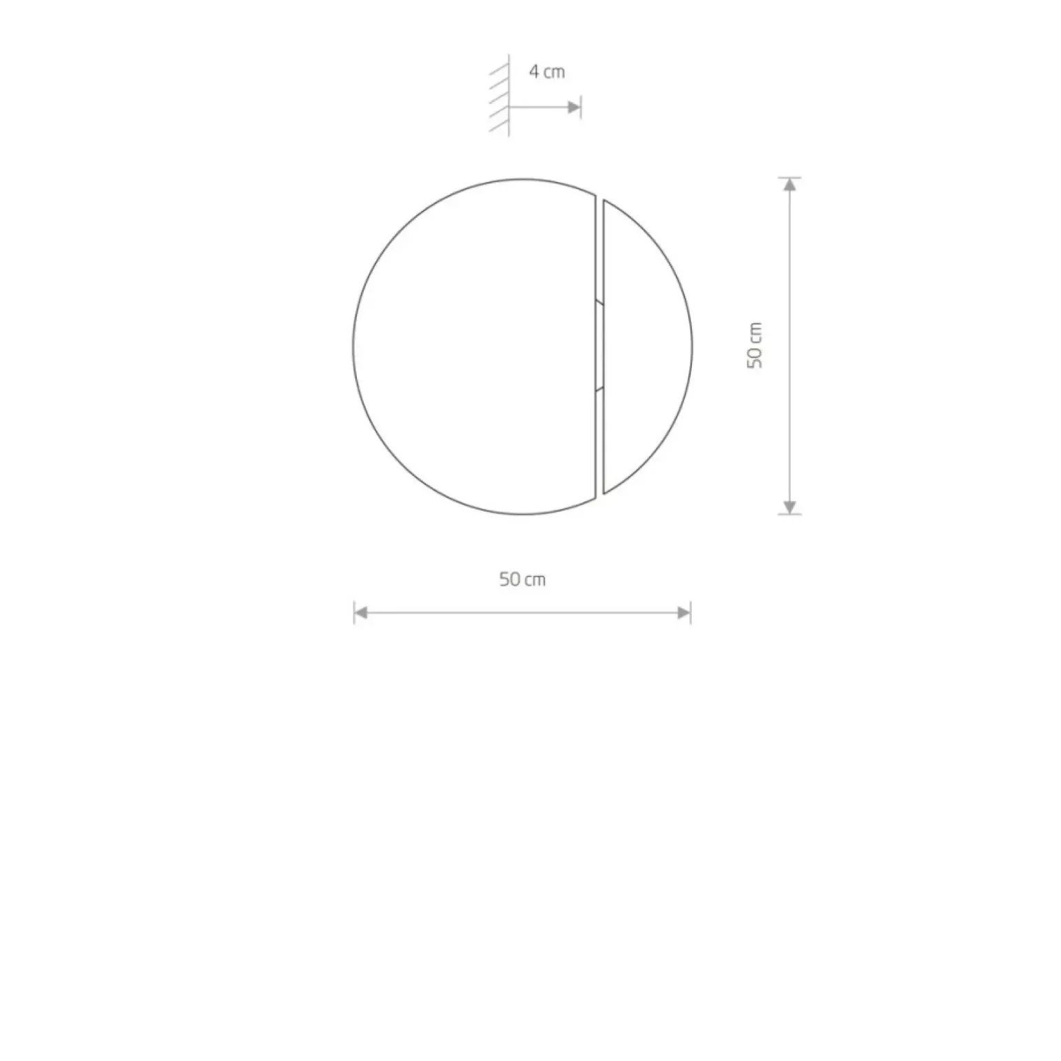 Sklep Kaja Drewniana lampa ścienna, w kształcie okręgu 7651 | Kaja Oświetlenie