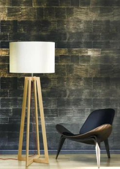 Sklep Kaja Drewniana lampa podłogowa z abażurem 6927 ACROSS | Kaja Oświetlenie