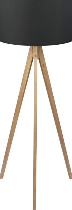 Sklep Kaja Drewniana lampa podłogowa z abażurem TK 5039 TREVISO | Kaja