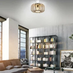 Flash Sale Drewniana lampa sufitowa na żarówkę E27 11413-79 z serii RACOON | Kaja Żyrandole Nowoczesne